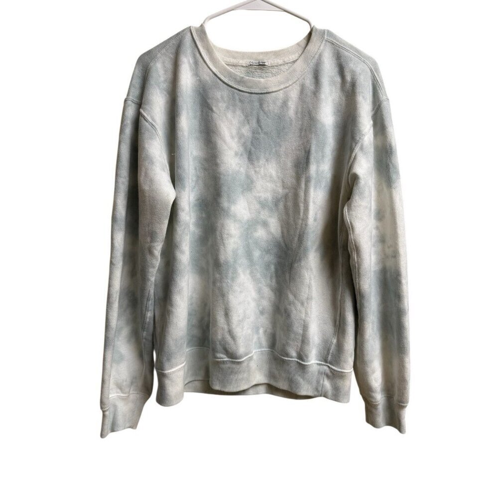 Abercrombie SoftAF Sweatshirt Small Garment Dyed Gray Tie Dye Crewneck